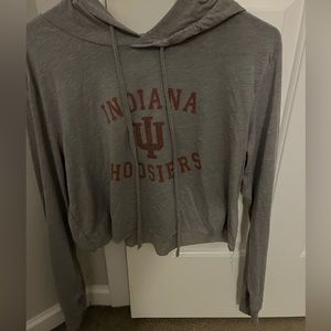 Indiana Hoosiers long sleeve with hood// size medium
